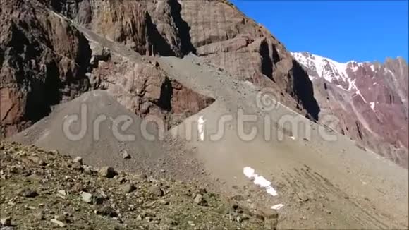 智利圣地亚哥的风景和山脉视频的预览图