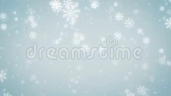 美丽的雪花冬天的背景视频的预览图