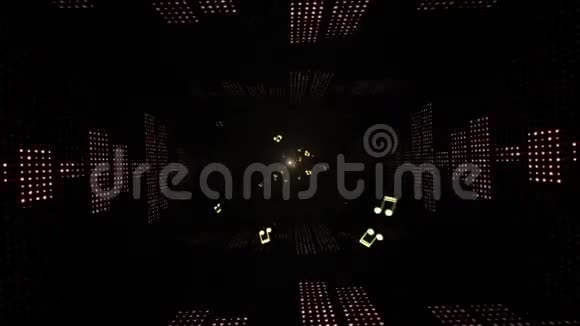 音乐浪潮TUNNEL电台灯光灯泡动画渲染背景循环视频的预览图