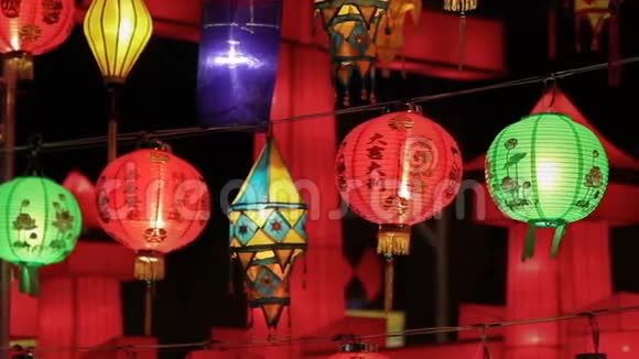 元宵节的亚洲灯笼视频的预览图