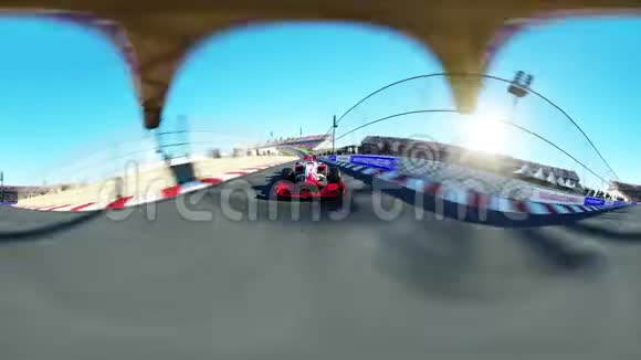 赛车开得很快逼真的4K动画视频的预览图