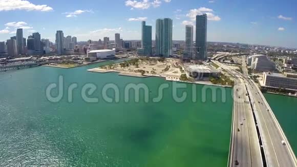空中迈阿密股票视频视频的预览图