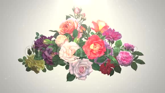 特写鲜花动作婚礼背景视频的预览图