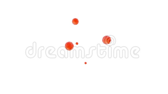 大量的甜橙液体落在白色的表面上留下大量的斑点造成大量的飞溅视频的预览图