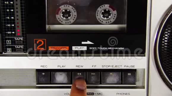 按钮音频卡盒播放器视频的预览图