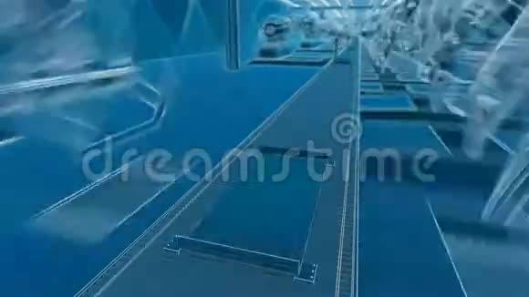 机械臂在传送带上组装三维打印机视频的预览图