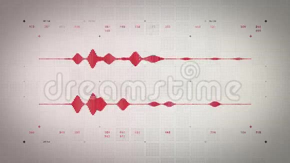 音频波形立体声红色激光视频的预览图
