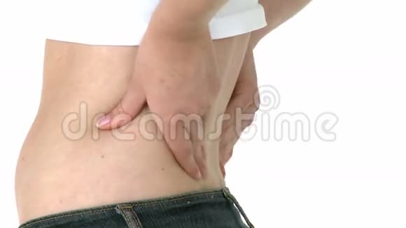 高加索女人腰酸背痛视频的预览图