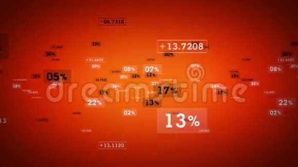 百分比和值橙色跟踪视频的预览图