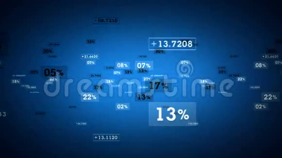 百分比和值蓝跟踪视频的预览图