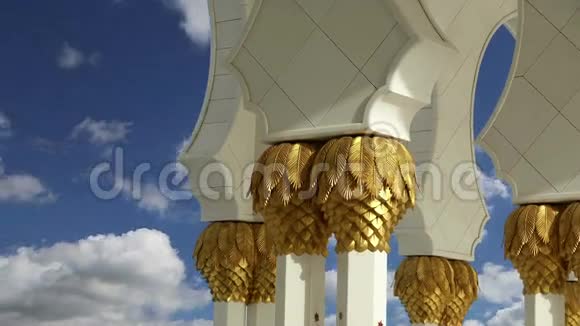 阿布扎比谢赫扎耶德白色清真寺阿联酋视频的预览图