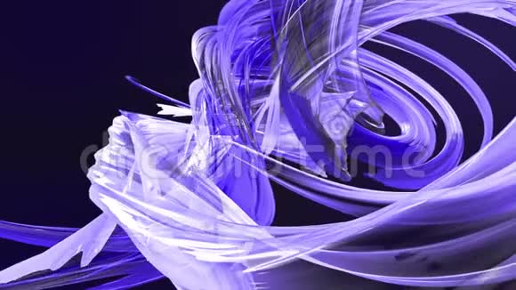 抽象线条在运动中作为无缝的创意背景五颜六色的条纹在圆形的形成中扭曲装载3d视频的预览图