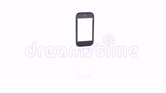 白色背景下的智能手机应用程序视频的预览图