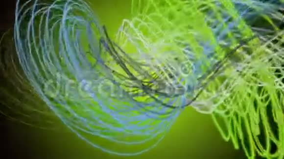 带有移动粒子条纹物体的奇妙生态动画循环高清1080p视频的预览图