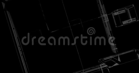 黑色背景和白色的几何图形视频的预览图