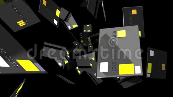 黑色背景的黑色信用卡视频的预览图