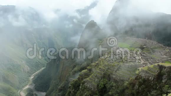 马丘比丘秘鲁安第斯山脉古老的印加城视频的预览图