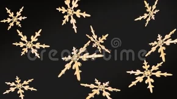 雪花圣诞背景黄金视频的预览图