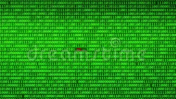 绿色二进制代码揭示技术二进制数据矩阵背景墙视频的预览图