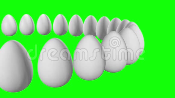 金蛋一排的白蛋3D视频的预览图
