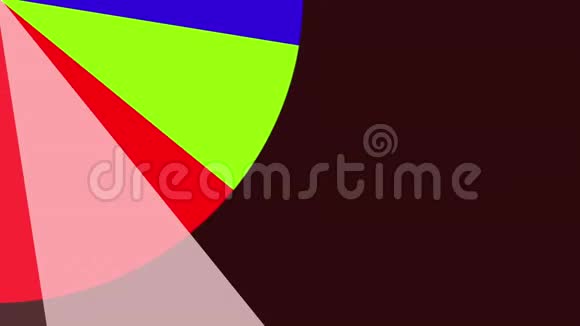 两个二维圆形图形图案在颜色不同的背景上在空间中向相反的方向旋转视频的预览图