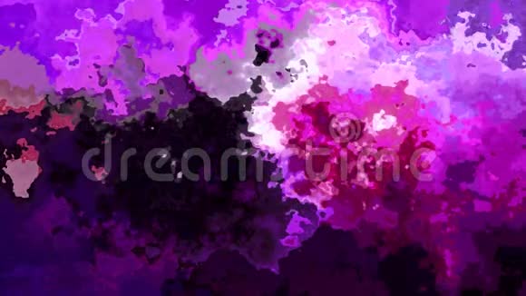 动画彩色彩色背景无缝环视频水彩画效果紫色视频的预览图