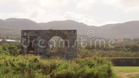牙买加蒙特哥湾古建筑遗址视频的预览图