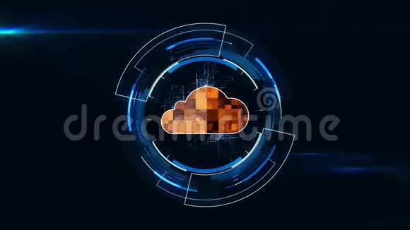 云计算概念抽象云连接技术视频的预览图
