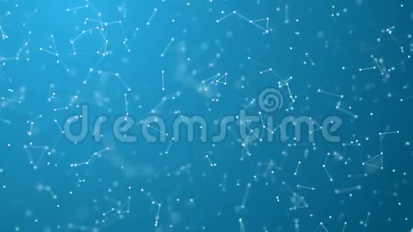 抽象丛蓝色几何形状连接和网络概念视频的预览图