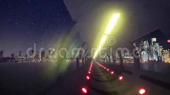 荧光紫外线发光霓虹灯线隧道视频的预览图