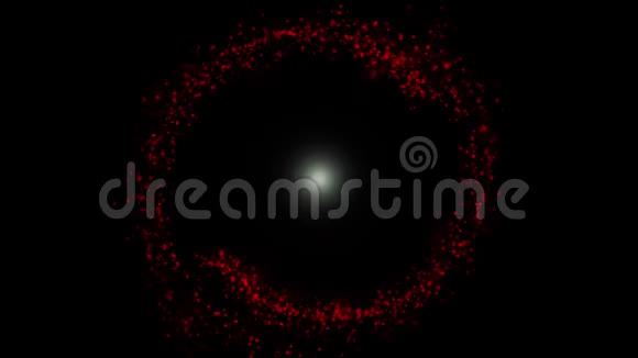 银河红色顺时针旋转明亮的圆形粒子视频的预览图