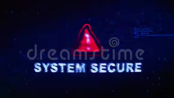 系统安全文本数字噪声抖动故障失真效果错误循环动画视频的预览图