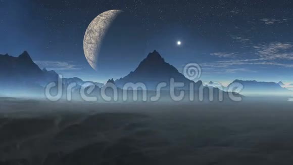 外星球和反射中的月亮视频的预览图