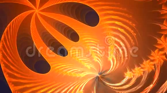 分形背景与抽象的滚动螺旋形状高详细回路视频的预览图