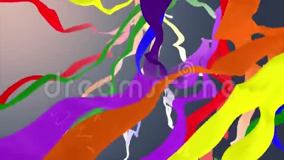 光滑条纹织物抽象线条柔和流动无缝隙循环动画新品质动态艺术视频的预览图