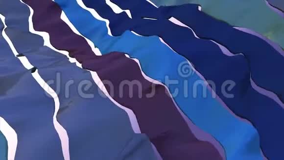 光滑条纹织物抽象线条柔和流动无缝隙循环动画新品质动态艺术视频的预览图
