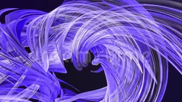 五颜六色的条纹在圆形的形成中扭曲蓝色视频的预览图