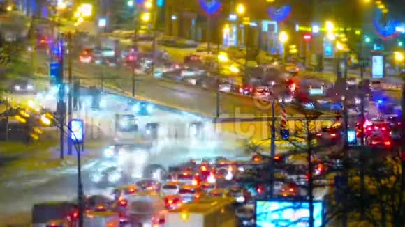 俄罗斯莫斯科的交通堵塞视频的预览图