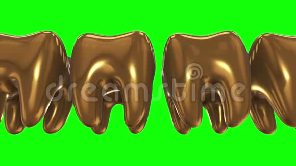 白牙一排的金牙3D视频的预览图