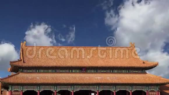 中国北京紫禁城明朝末年的中国皇宫视频的预览图