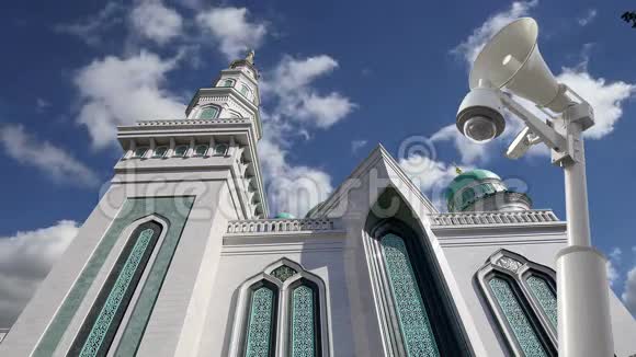 俄罗斯莫斯科大教堂清真寺莫斯科的主要清真寺新地标视频的预览图