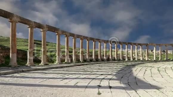 论坛椭圆形广场在杰拉萨杰拉什约旦视频的预览图