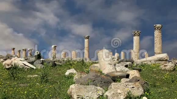 约旦乌姆盖斯乌姆盖斯的罗马废墟视频的预览图
