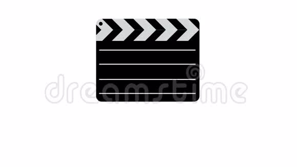 电影拍板插图白色屏幕背景视频的预览图
