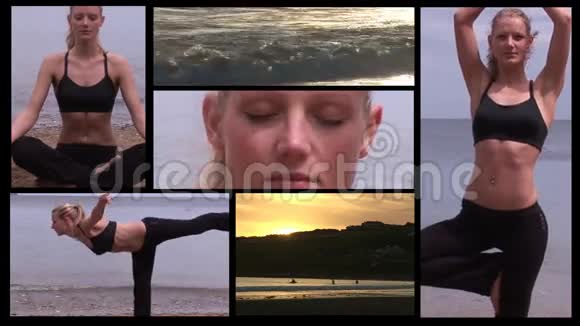 有魅力的女性做瑜伽视频的预览图