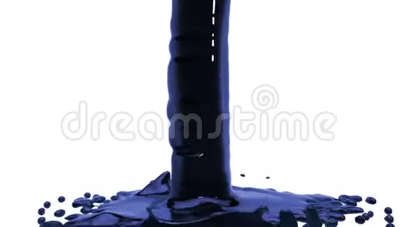 喷射深蓝色液体填充框架阿尔法哑光包括在内三维渲染非常详细的模拟和渲染视频的预览图