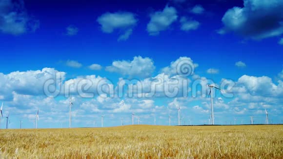 智慧利用自然资源的理念风力发电机风力发电视频的预览图