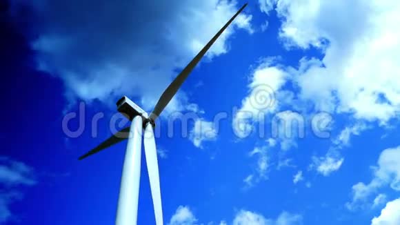智慧利用自然资源的理念风力涡轮机时间流逝视频的预览图