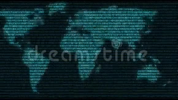 世界数字二进制计算机数据编码网络空间图形动画视频的预览图