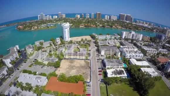 空中视频海湾海港迈阿密海滩视频的预览图